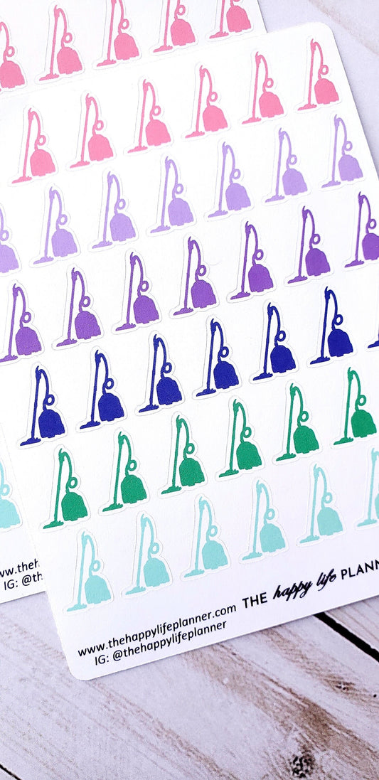 Vacuum planner stickers, vacuuming stickers, planner stickers, functional stickers